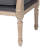 Canley French Provincial Grey Fabric Whitewashed Mahogany Wood Armchair