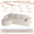 104.92" Corduroy L-shaped Compression Couch Sectional Sofa with Comfortable Chaise-1165655678