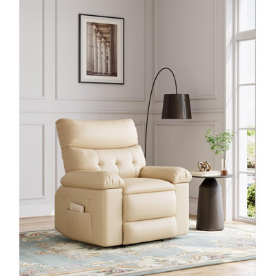 41.7'' Oversized Wide Recliner Chair, PU Leather Large Manual Recliner