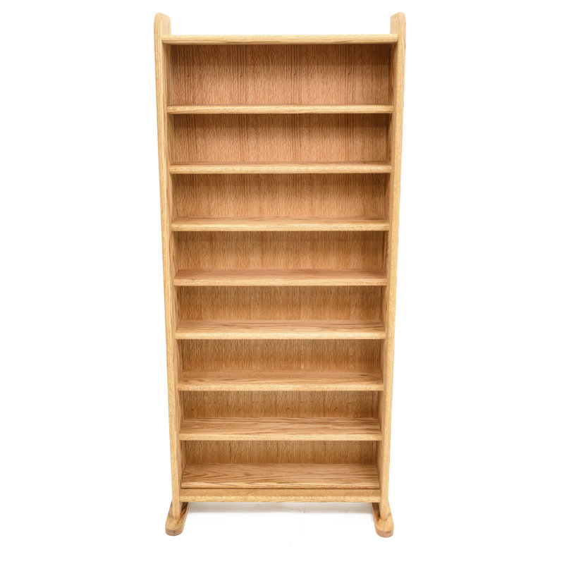 Shelf-Style Wooden CD Rack - 02 Series, 53.5" H x 24.25" W x 7.25" D, Natural