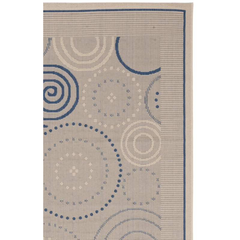 Tapis d'intérieur / extérieur à motif géométrique Herefordshire Performance, Rectangle 2 pi x 3 pi 7 po
