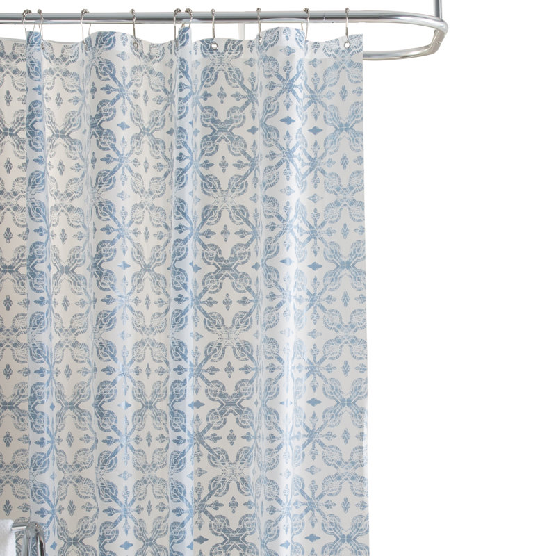 Hephzibah Vinyl Geometric Shower Curtain