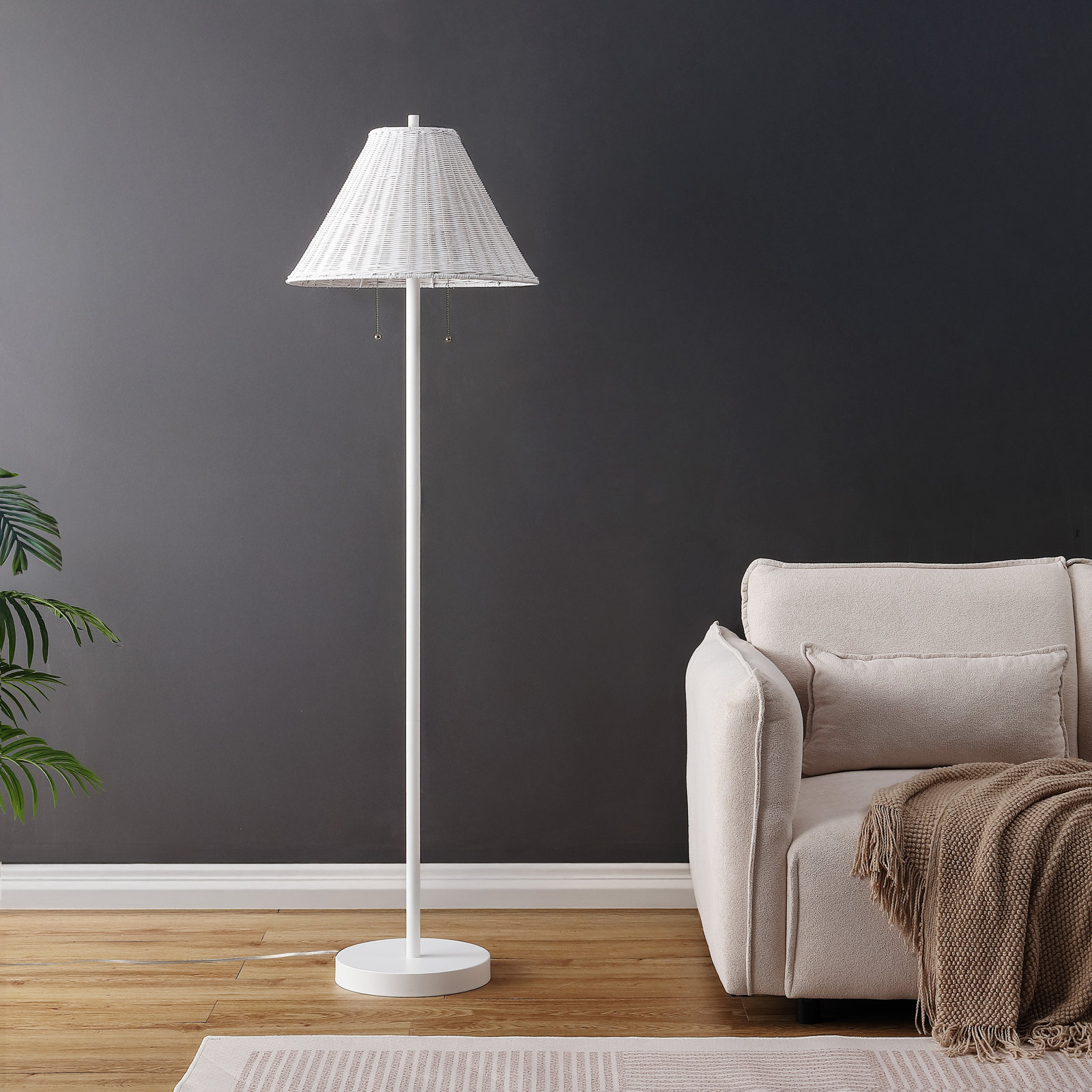 Igby 61'' Floor Lamp, White