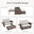 Aluel 61" Long Outdoor Wicker Double Chaise Lounge with Ottoman-1007870717