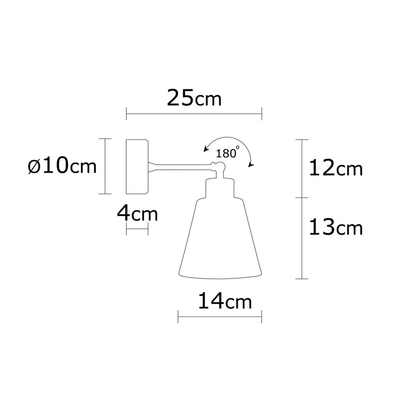 Modern Gold Wall Lamp with Metal Body & Wooden Base, 5.5 in Diameter x 9.8 in Height | E27 Socket, Max 40W | Elegant Design for Home Decor & Ambient Lighting | IP20 Rated, Perfect for Living Room & Bedroom