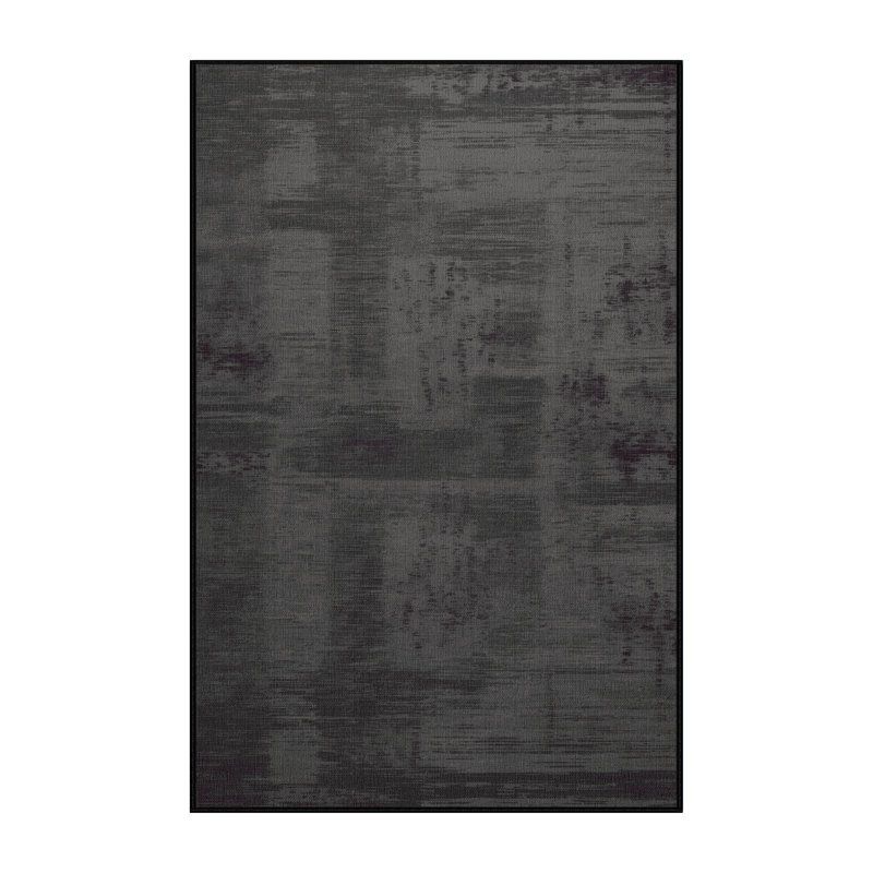 Tapis noir lavable à la machine, Rectangle 2 pi x 3 pi
