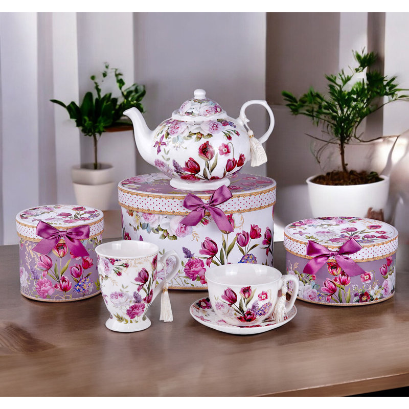 Tulip Tea/coffee Set In A Gift Box