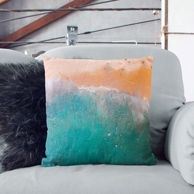 A Beach In Brazil Square Throw Cushion