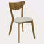 Chaise de salle à manger à dossier courbé brun clair et châtaignier (ensemble de 2)