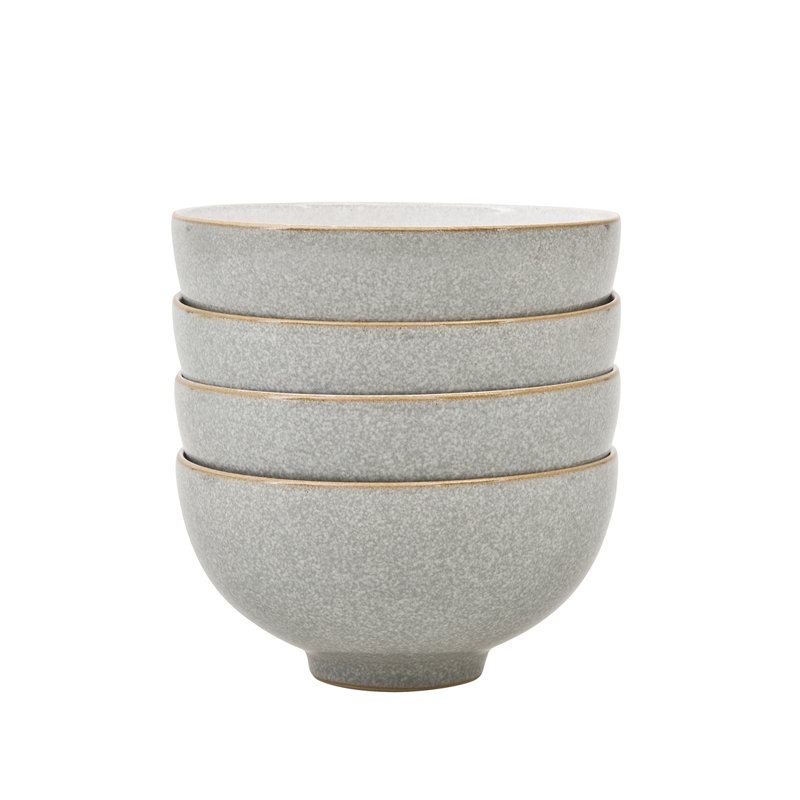Denby Elements Rice Bowls, Light Grey