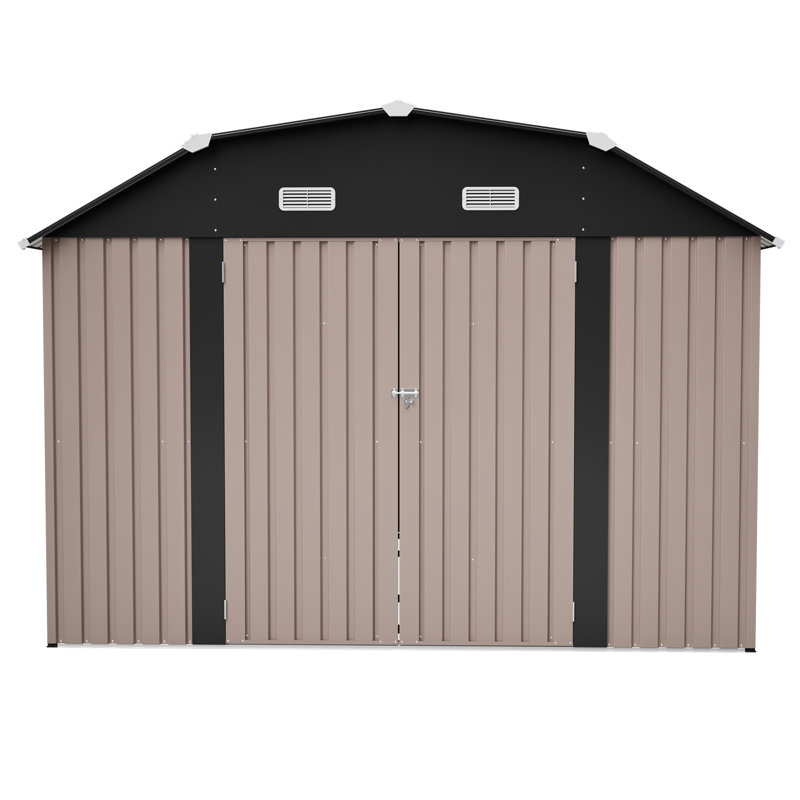 Remise de rangement extérieure en métal 10 pi x 12 pi avec trousse pour outils