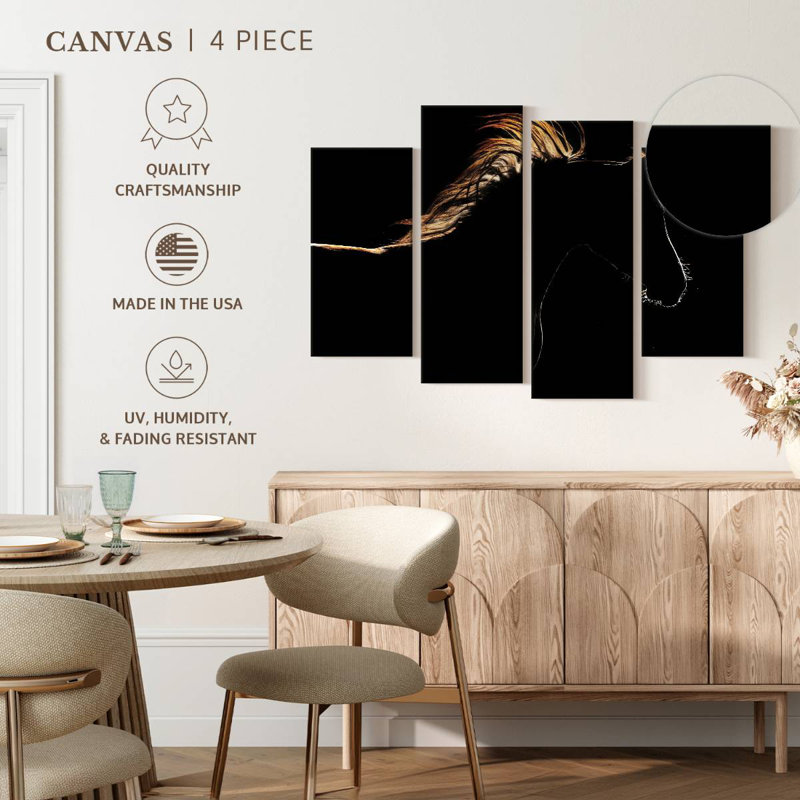Silhouette de cheval Brampt, H 48 po x l 75 po