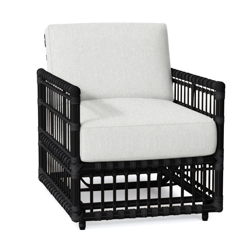 Chaise longue d'extérieur en résine tressée Newport N-Dura, Pas de soudure, Bali perle, Onyx