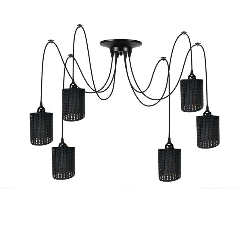 Seeger 6 - Light Black Cluster Pendant