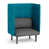 Dark Gray/Teal Plain Weave/Muslin