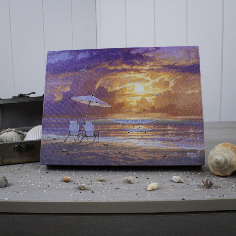 Ocean Glow 8x6 Lighted Tabletop Canvas