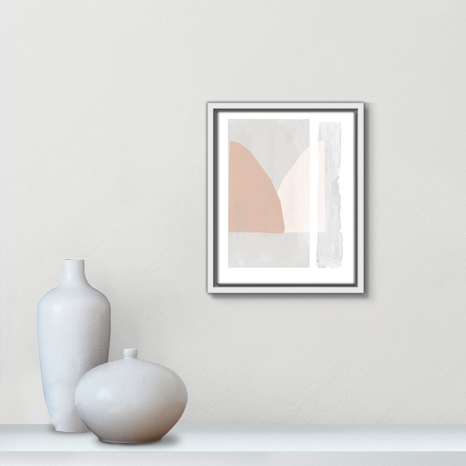 Soft and Light - Painting Print, White Framed Canvas, 11.5" H x 9.5" W x 2" D