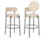 Romanok Upholstered Counter Stool with Metal Frame-1354542729