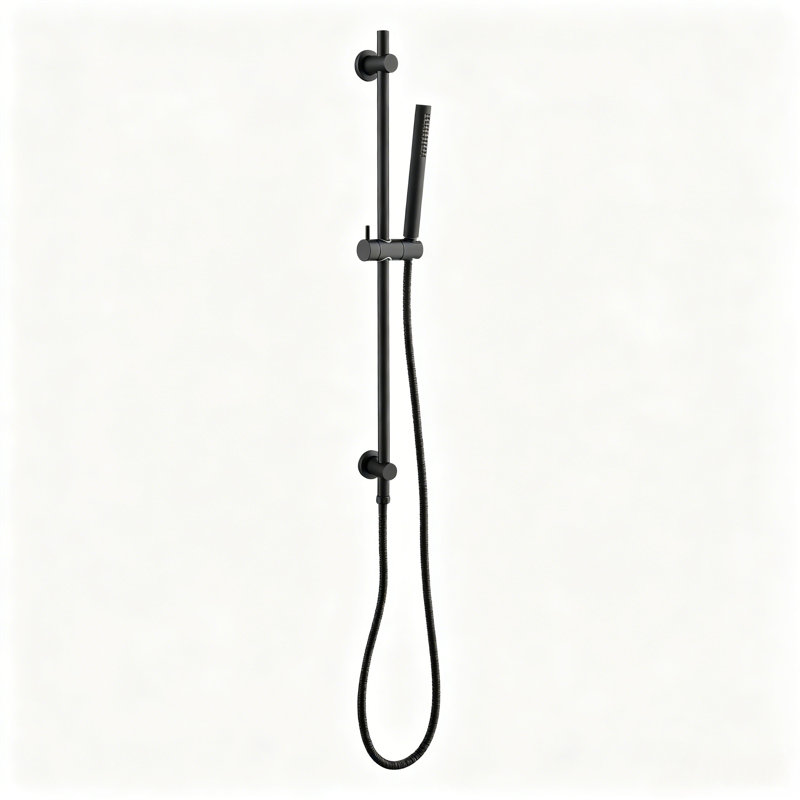Topcraft Handheld Showerhead With 28-Inch Adjustable Slide Rail., Matte Black