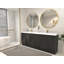 Meuble-lavabo autoportant de 83,8 po avec double lavabo en acrylique renforcé Monterey-672057838