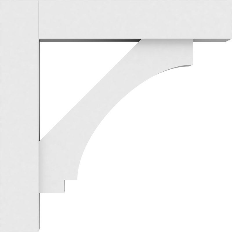 Support standard en uréthane Signature Imperial avec extrémités en bloc, brun clair apprêté, H 12 po x l 3 po x P 12 po
