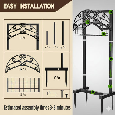 Porte-boyau d'arrosage - Support pour boyau d'arrosage amélioré avec panier de rangement pouvant supporter un support de rangement de boyau d'arrosage robuste pour jardin extérieur de 151 pieds