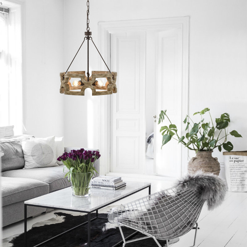 Cuney 4 - Light Dimmable Drum Chandelier