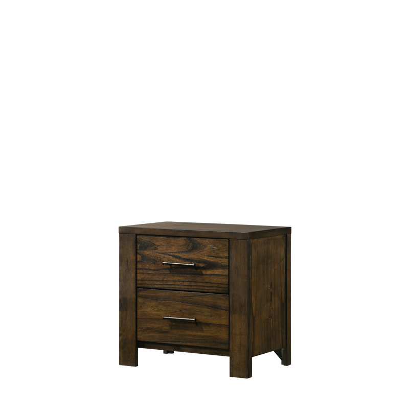 Table de chevet en chêne avec glissières de tiroir lisses - Améliore la fonction de la chambre à coucher Élégants espaces de rangement spacieux pour l'organisation