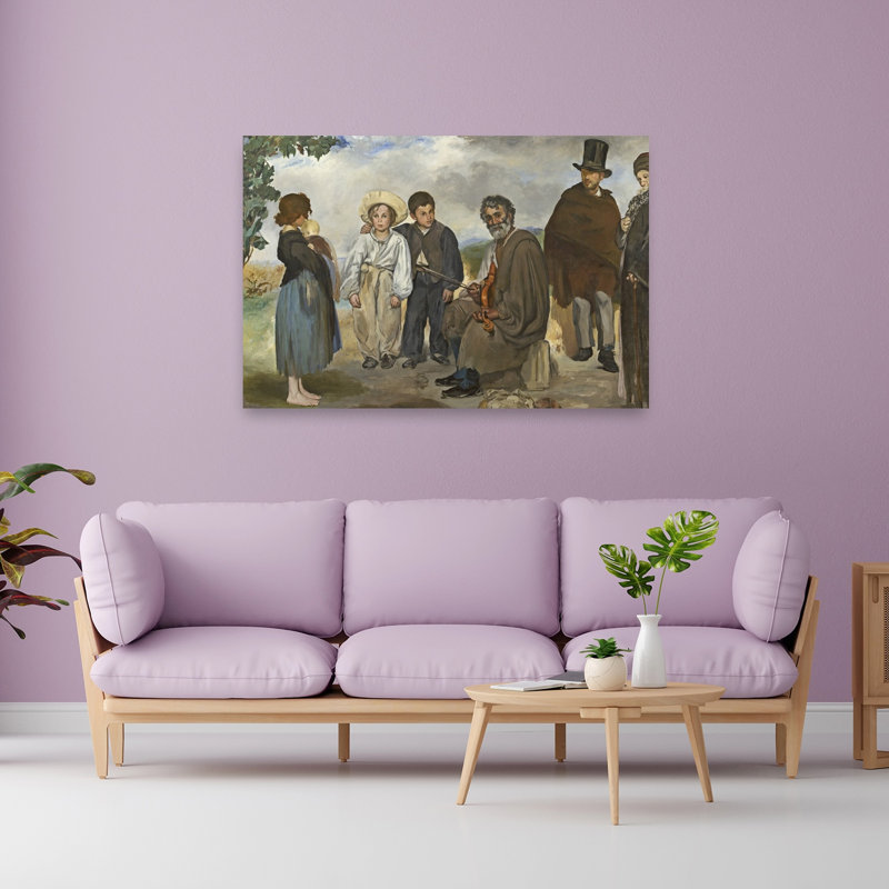 Le vieux musicien, 1862, estampe d'art mural abstraite et contemporaine, H 40 po x l 60 po