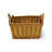 Elsidora Set of 2 Light Brown Square Baskets with Handles