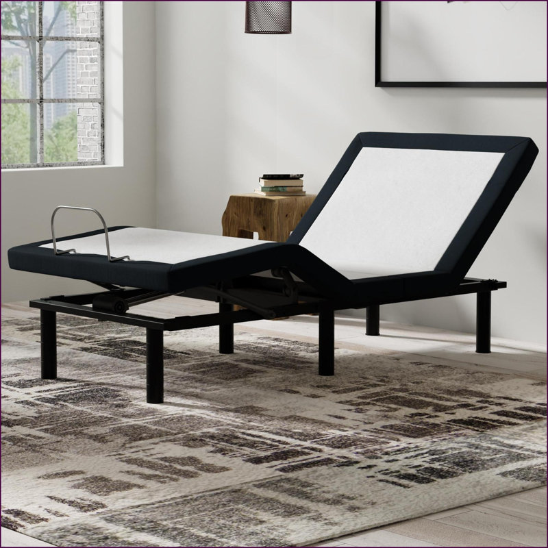Twin Long Adjustable Bed Base with Pillow Tilt, Massage &amp; Zero Gravity - Zero-Clearance, USB Ports, LED Lighting