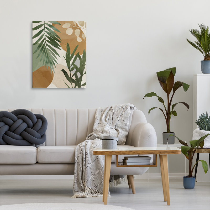 Toile des feuilles tropicales du sud-ouest, design par Amber Sterling, H 20 po x l 16 po