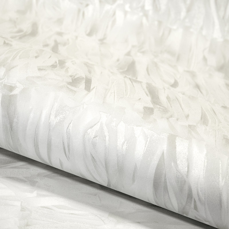 Salt Shimmer Calma Paper Strips Design Wallpaper Roll, Cream
