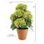 23" Artificial Light Green Potted Hydrangea Plant
