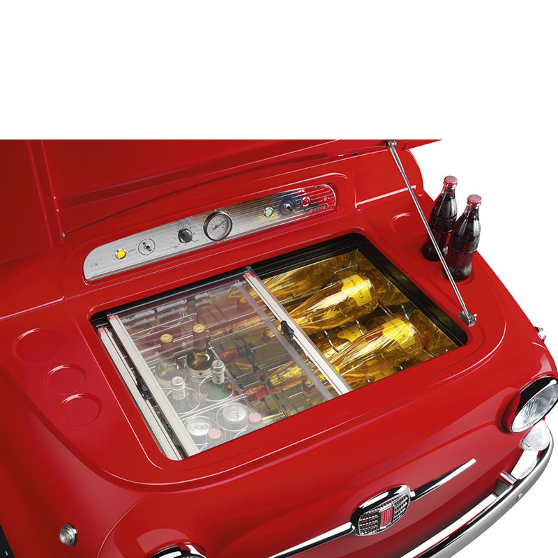 50" Smeg Fiat Beverage Cooler, Red