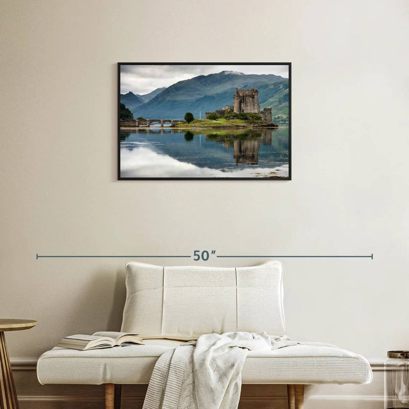 Scottish Eilean Donan Castle, Floating Frame Black, 31" X 21"