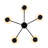 5-Light Dimmable Sputnik Modern Linear Chandelier-1362898526