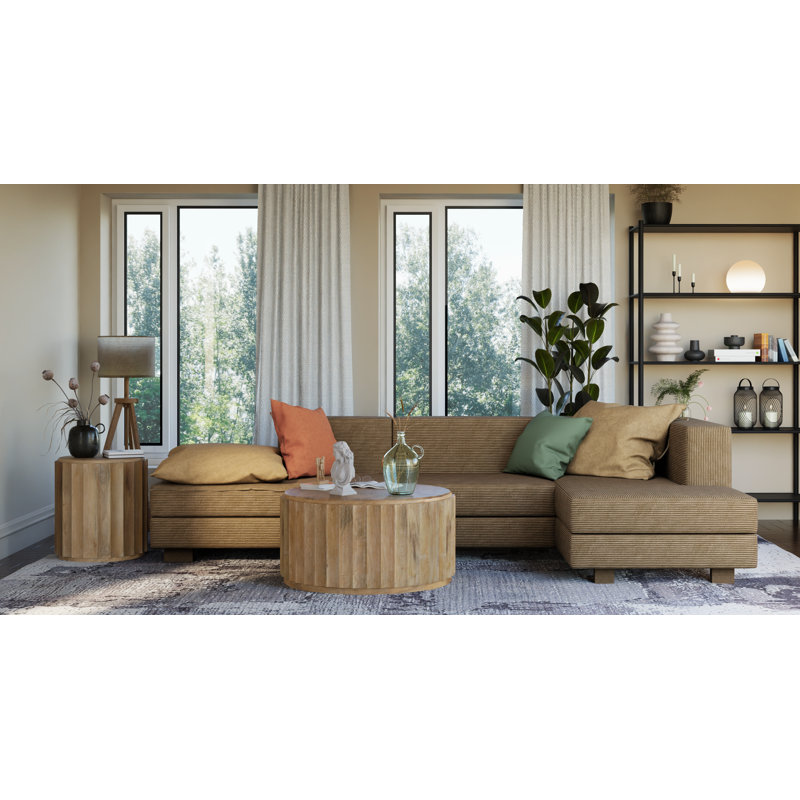 Josiane Solid Wood Single Coffee Table, Natural