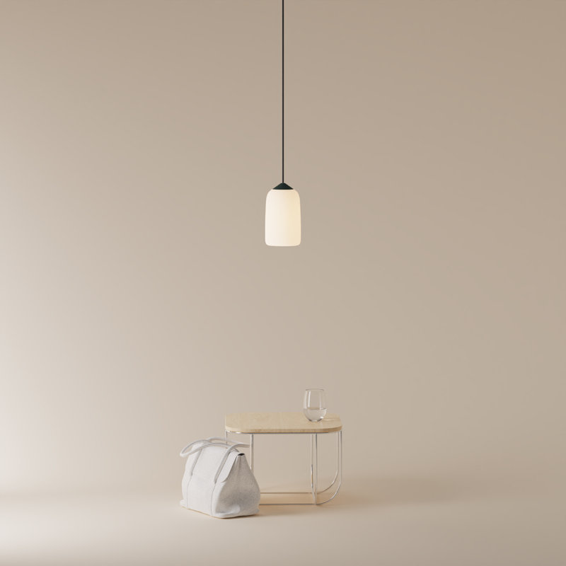 Goby Pendant Light, Black, 18" H x 9" W x 5.25" D, Blossompink