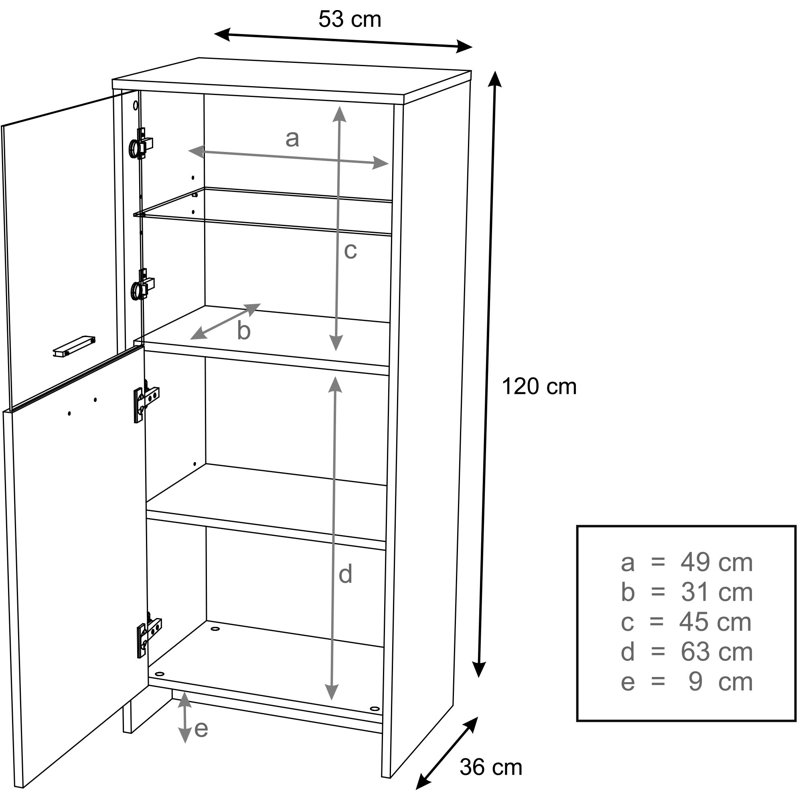 Dunnavent Display Cabinet, Black/Dark Blue