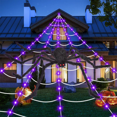 Halloween Spider Web Lights 135 LED Purple