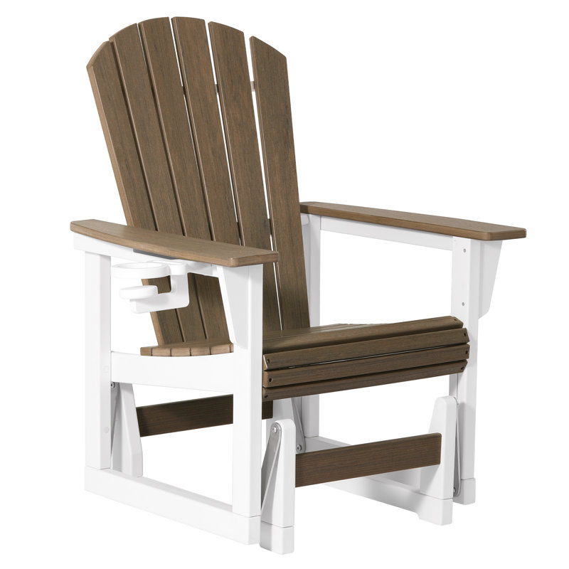 Fauteuil coulissant Benno Adirondack, blanc, Blanc / gris côtier