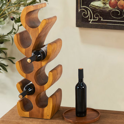 Support à vin en bois