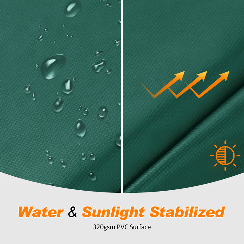 Frame Pad for Trampoline, Waterproof Safety Spring Cover Round Frame Pad, No Hole for Pole, Dark Green