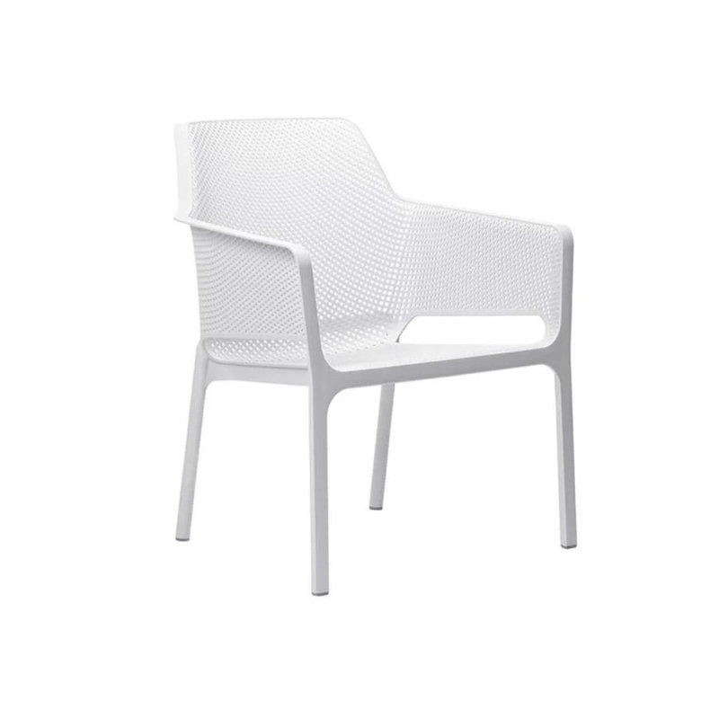 Net Outdoor Lounge Chair, White