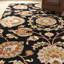 Tapis oriental traditionnel en laine touffeté à la main noir, beige, rouille et vert sauge Bartz-1853976214