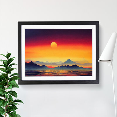 Unbelievable Mountain Sunset - Framed Print