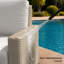 Chaise longue d'extérieur avec repose-pieds et coussins Sunbrella Leanne-848137516