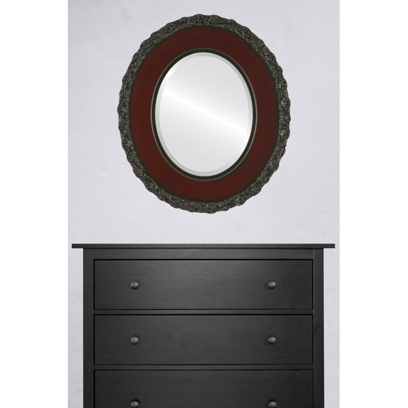 Miroir d'appoint à oreilles Wingard, H 23 po x l 19 po, Bois de rose