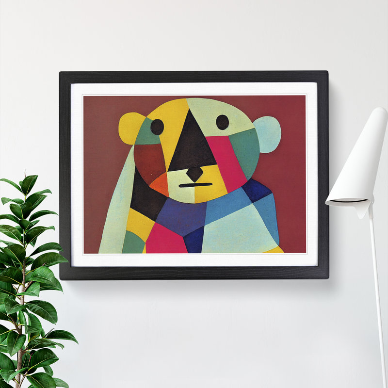 Abstract Koala Bear - Framed Print, Black, 34cm H x 46cm W x 2cm D